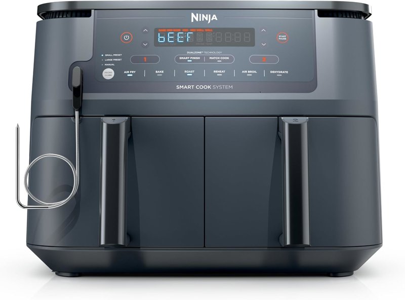 Ninja 10-in-1 Air Fryer, Thermometer Ninja 10-in-1 Air Fryer, Thermometer - $129.99 (48% off) at Amazon.com