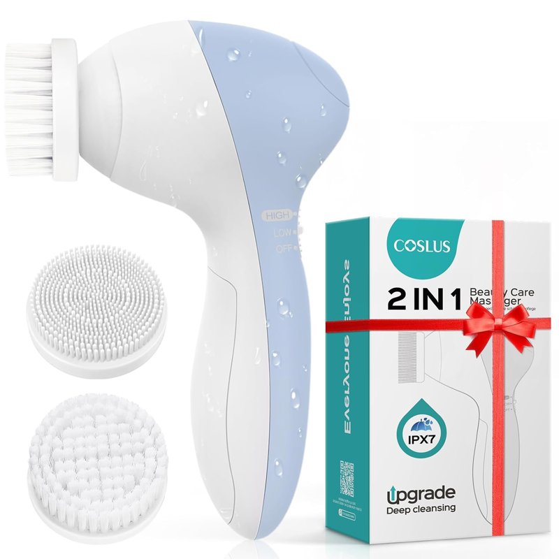 COSLUS Facial Cleansing Brush Silicone Face Scrubber - $9.99 (23% off) at Amazon.com