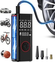Tire Inflator Portable Air Compressor, Cordless Air Pump for Car Tires with Pressure Gauge Tire Inflator Portable Air Compressor, Cordless Air Pump for Car Tires with Pressure Gauge - $14.99 (63% off) at Amazon.com